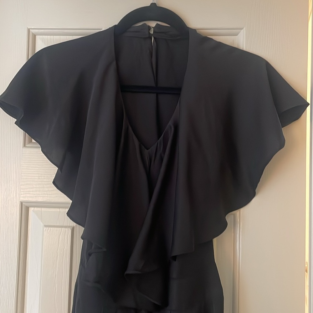 Ark & Co. Black Ruffle Backless Back Jumpsuit - Picture 10 of 13